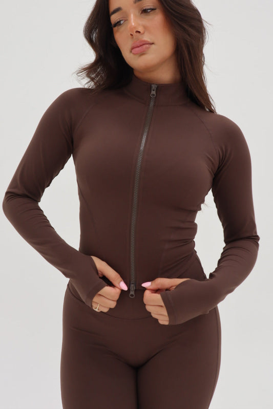 Zen Zip Jacket | COFFEE