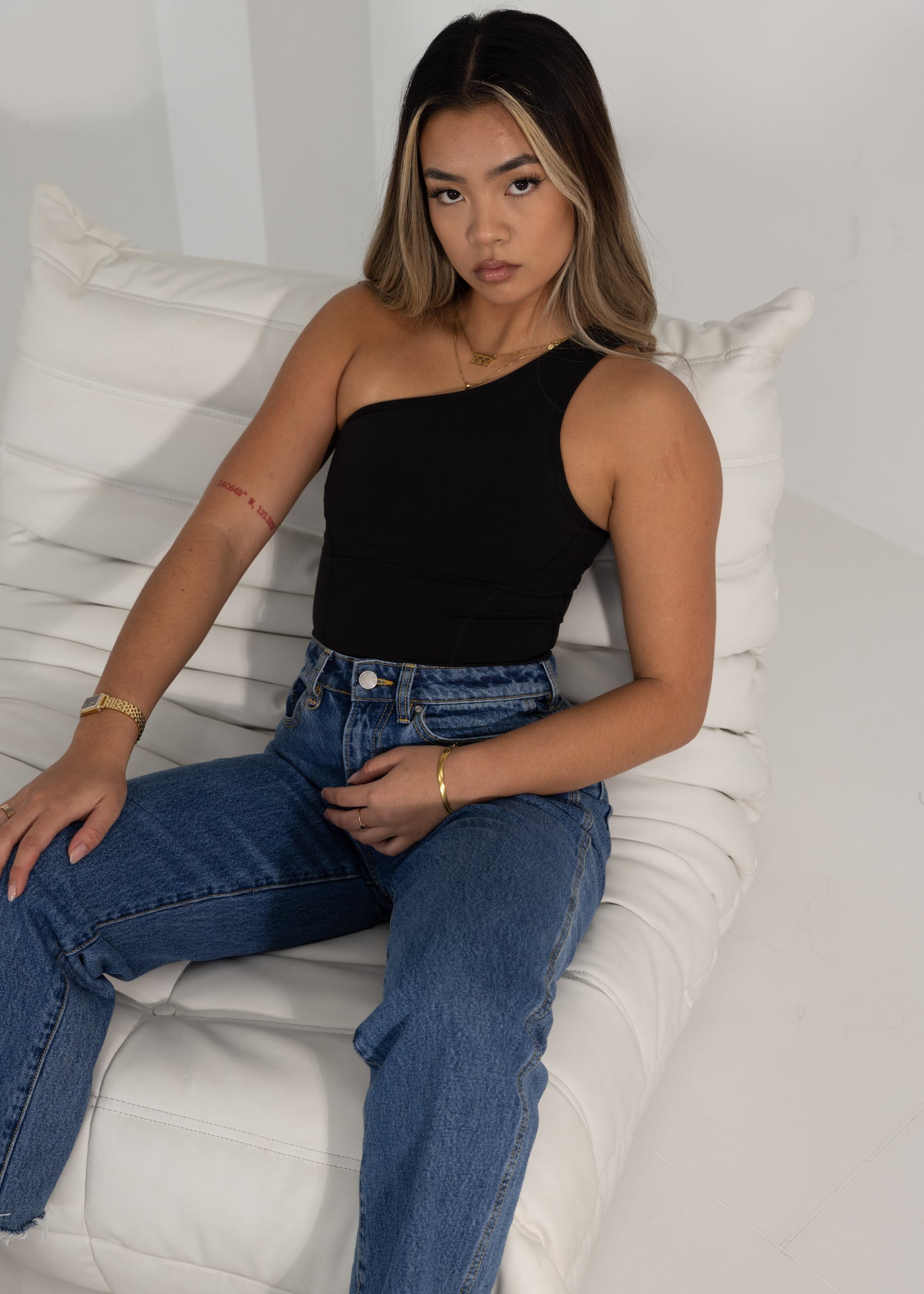 Mya One Shoulder Onesuit | ONYX
