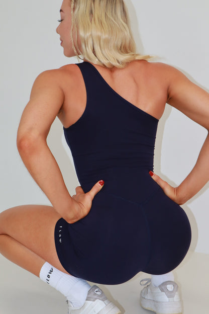 Mya One Shoulder Onesuit | DEEP