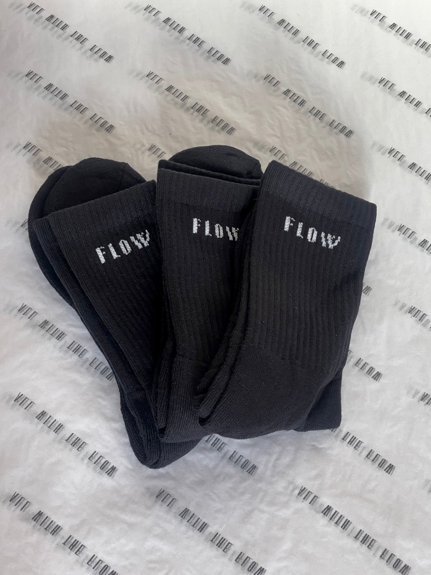 FLOW Crew Socks ONYX | PACK OF 3